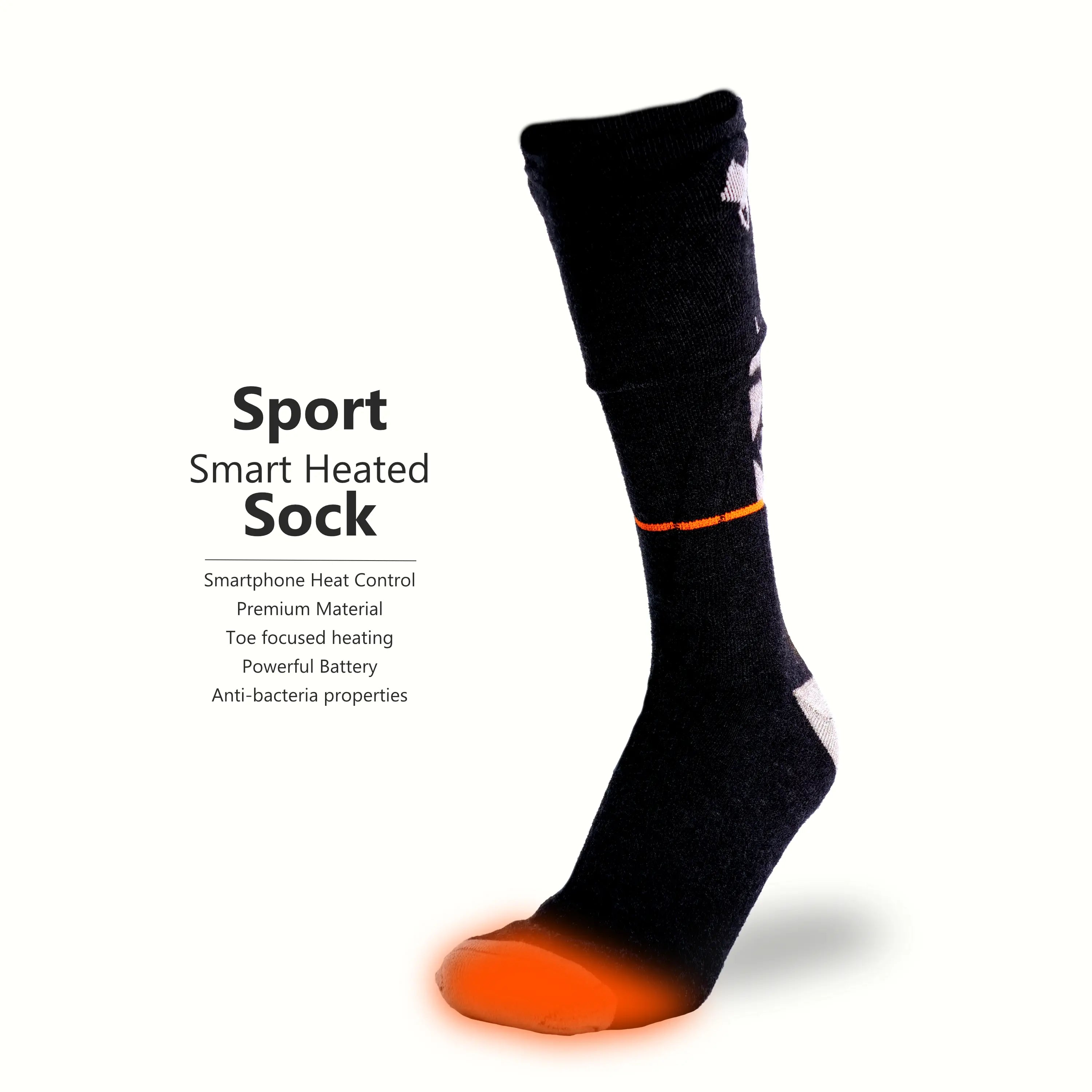 Vulpés HeatSock - Intelligente Beheizbare Socken | Smartphone Steuerung  | Merinowolle